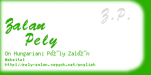 zalan pely business card